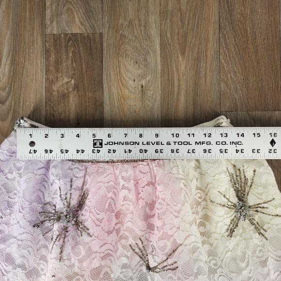 LoveShackFancy Kezia Skirt Multi Tie Dye Lace Beaded Festival Size 8 NWT $325 - Picture 8 of 10